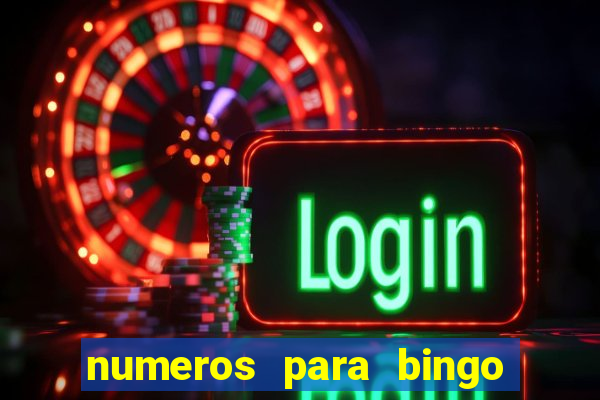 numeros para bingo de 1 a 90